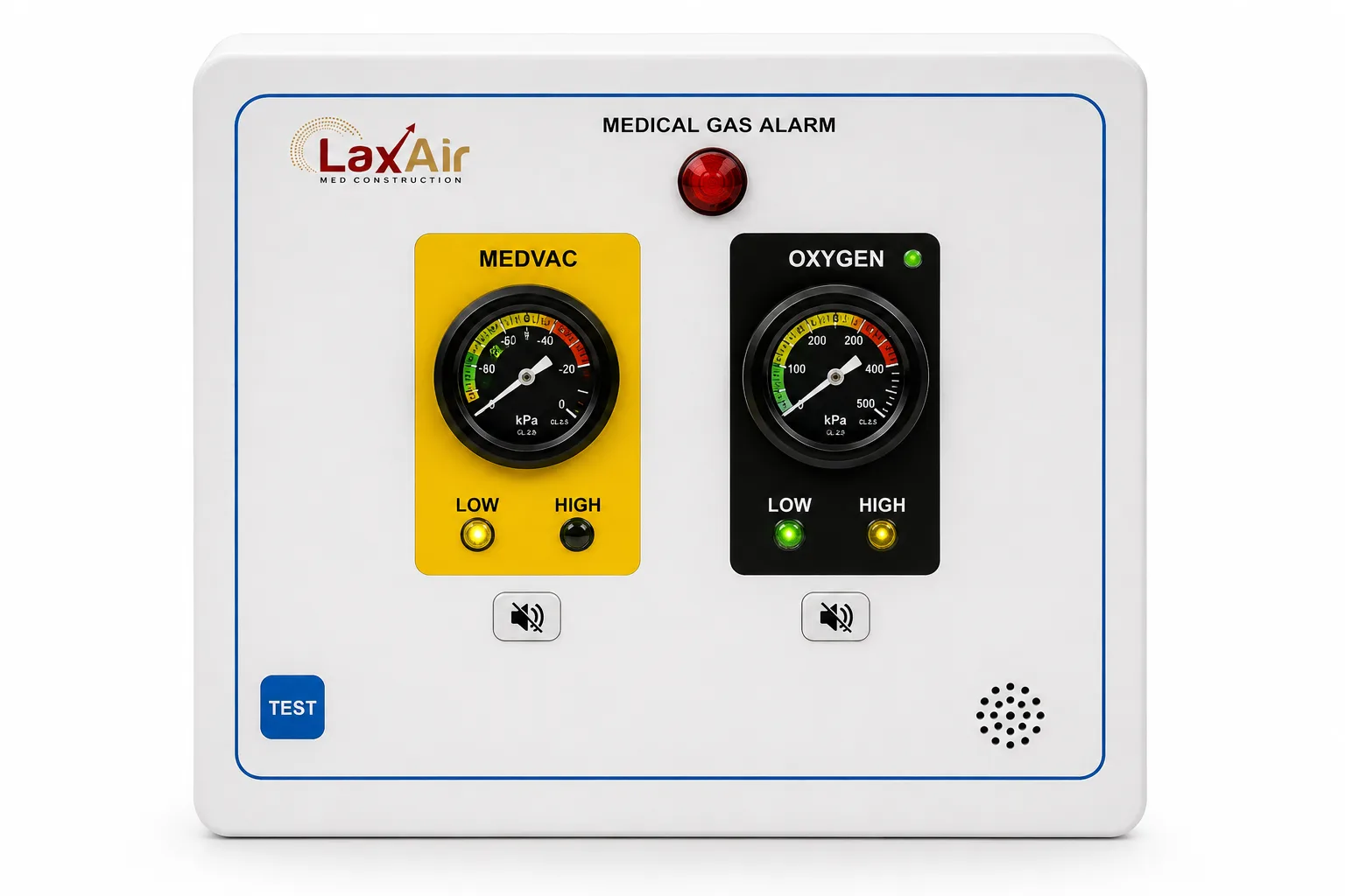 Medical gas alarm control panel