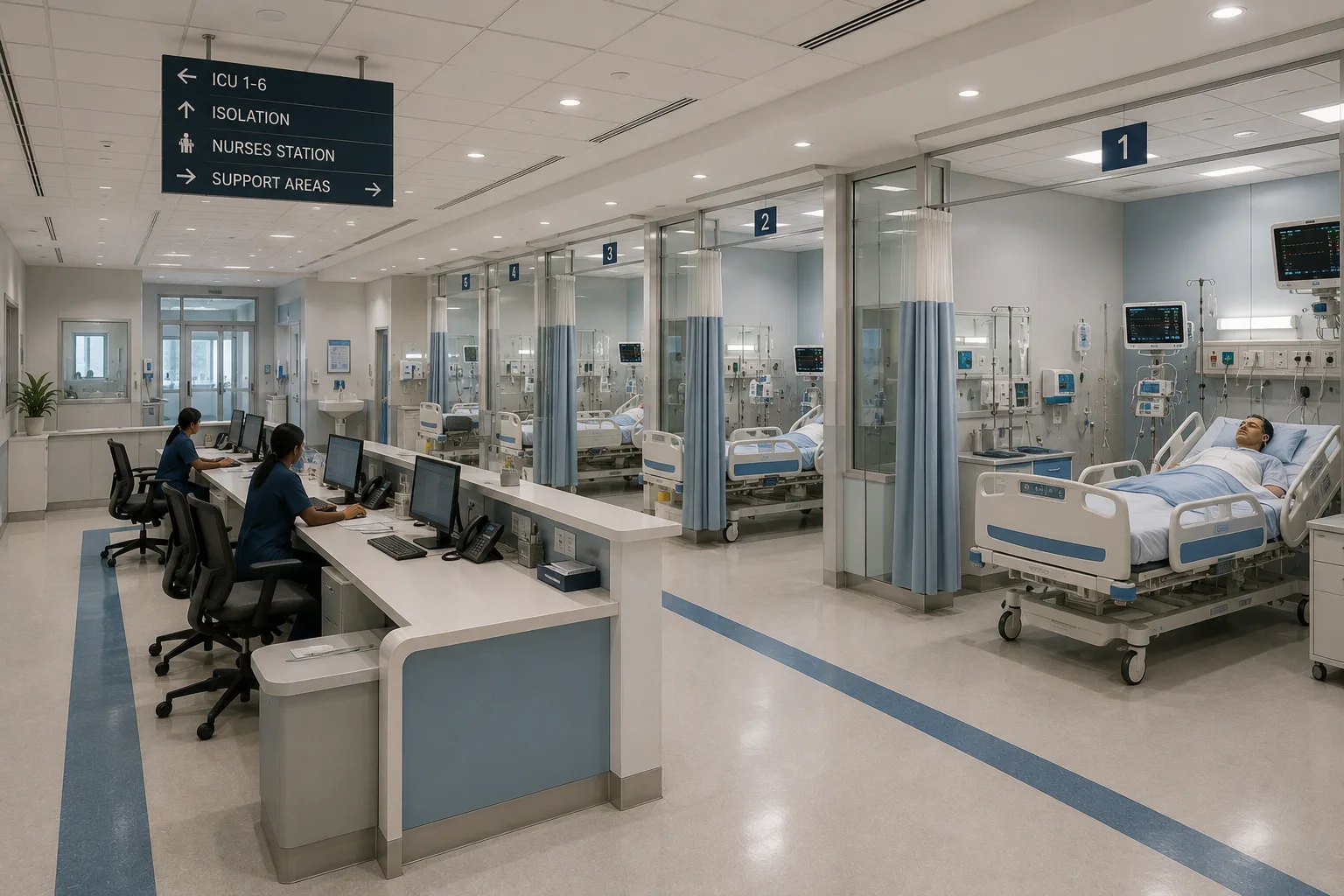 Modern ICU Ward