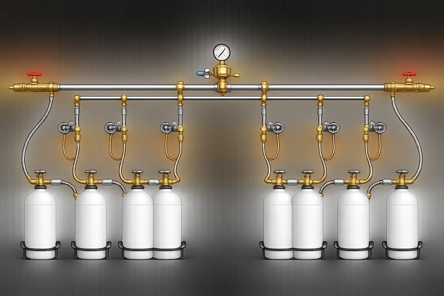 Oxygen cylinder filling manifold system